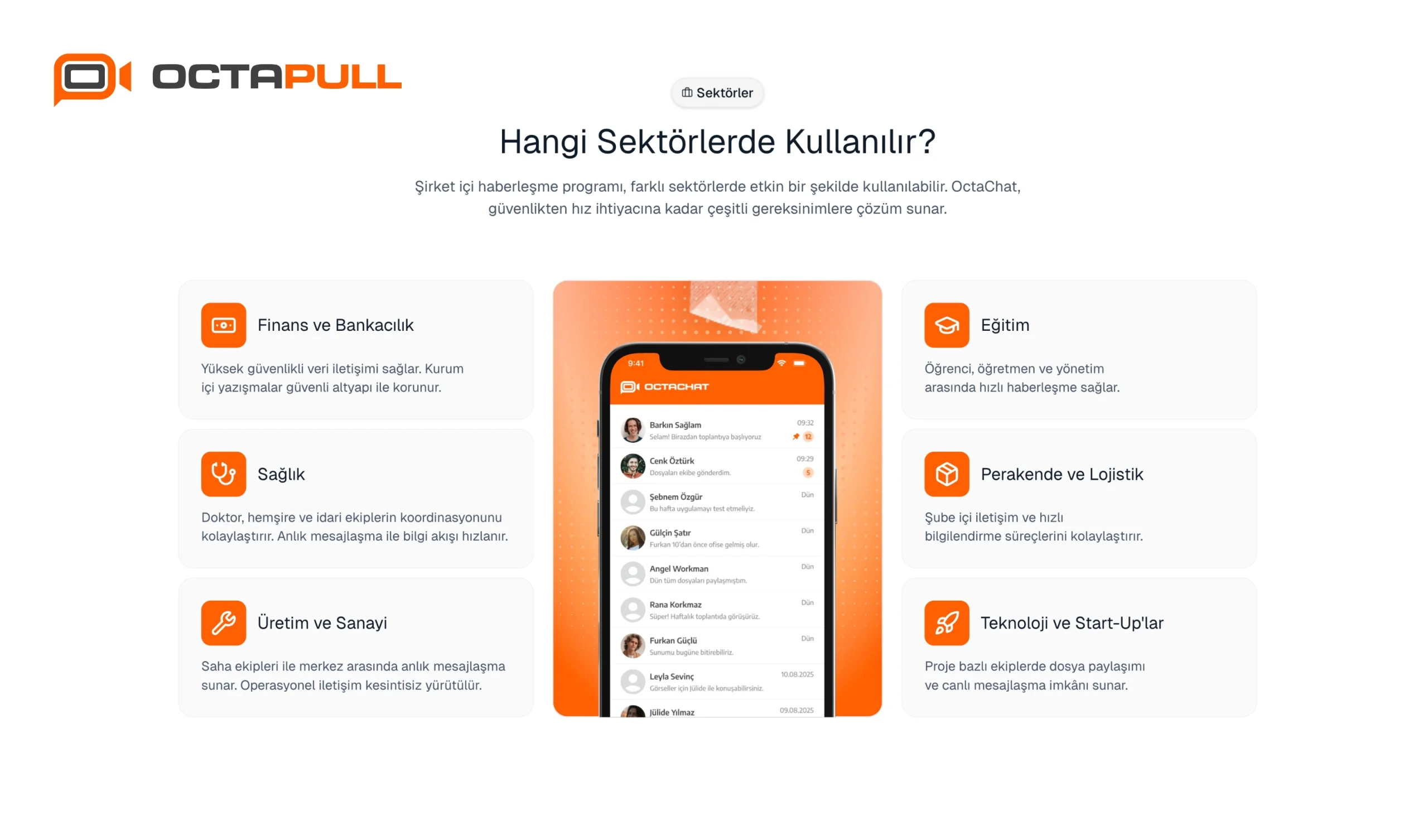 OctaChat ile Ekip İçi İletişimdeki Kopukluğu Çözün-Octapull